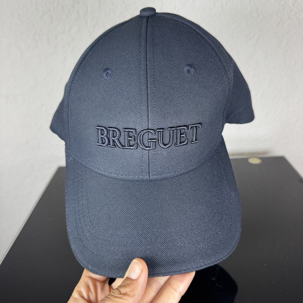 Breguet Hat Cap Dark Navy Blue Mens Strapback Embroidered Quiet Luxury - Picture 3 of 13